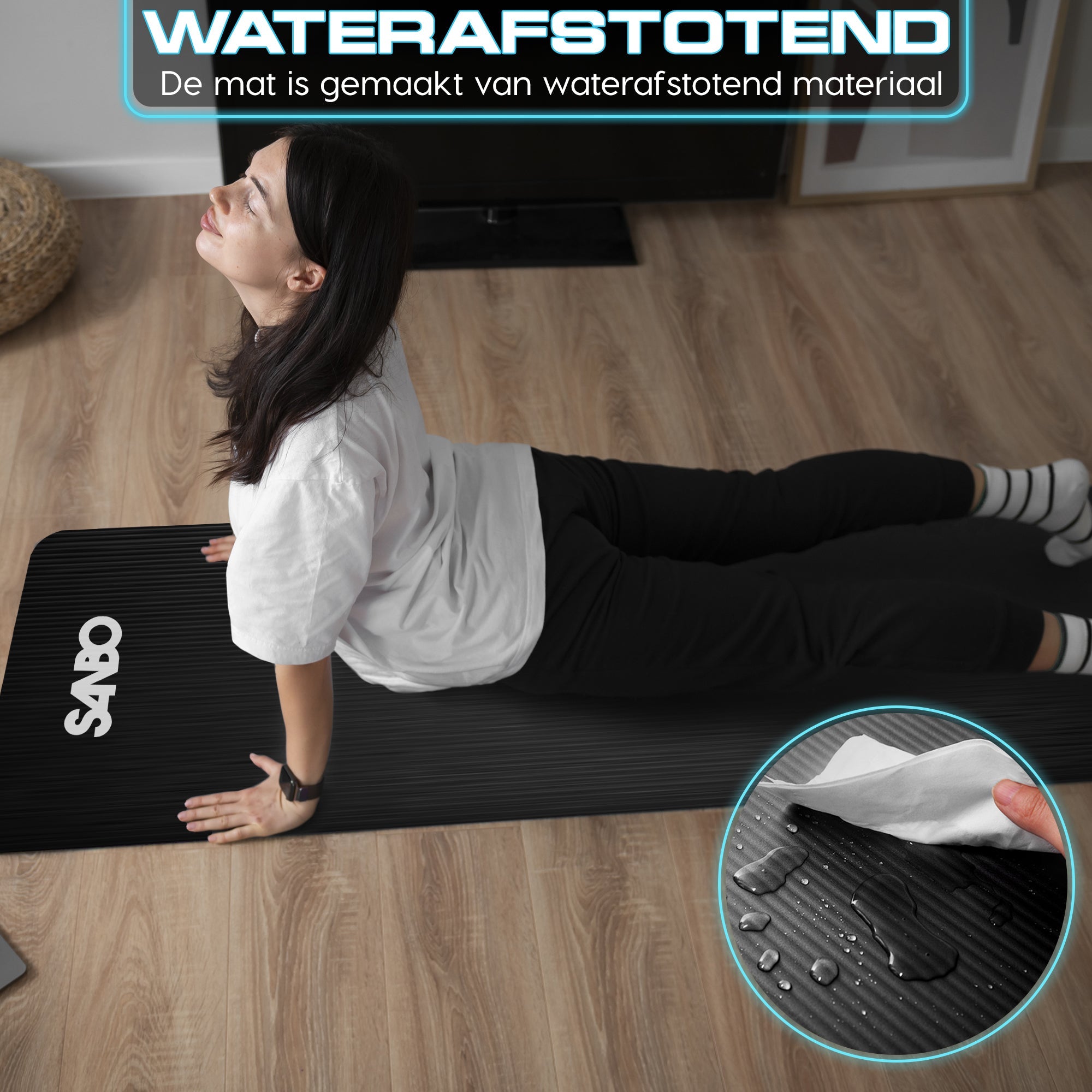 Sanbo Yoga Mat - Incl. Luxury Carry Bag - Incl. App With Explanation 